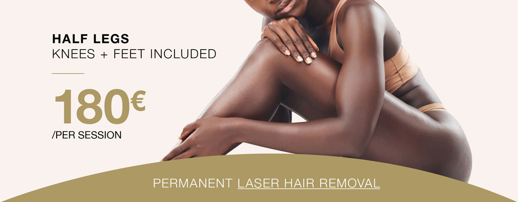 laser hair removal half legs dark skin