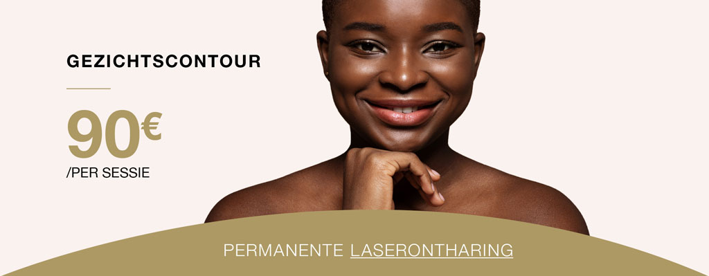 Permanente laserontharing gezichtscontour donkere huid